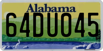 AL license plate 64DU045
