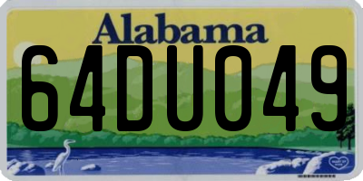 AL license plate 64DU049