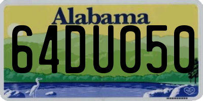 AL license plate 64DU050