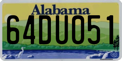 AL license plate 64DU051