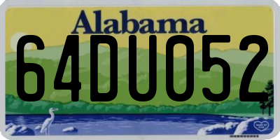 AL license plate 64DU052
