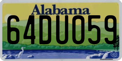 AL license plate 64DU059