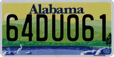 AL license plate 64DU061