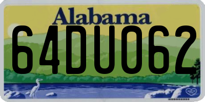 AL license plate 64DU062