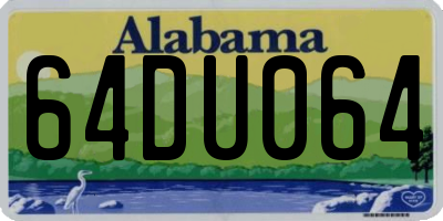 AL license plate 64DU064