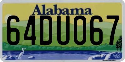 AL license plate 64DU067