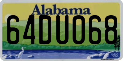 AL license plate 64DU068