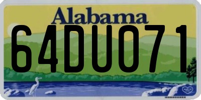 AL license plate 64DU071