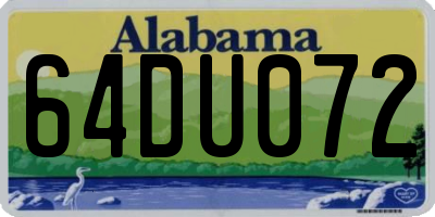 AL license plate 64DU072