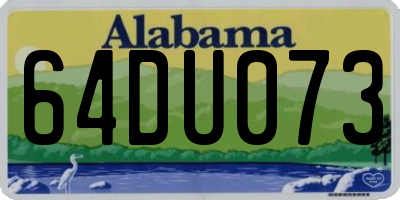 AL license plate 64DU073