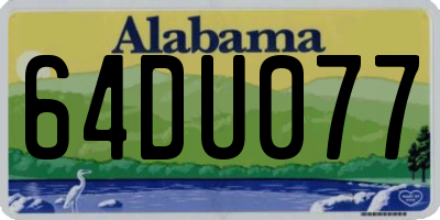 AL license plate 64DU077