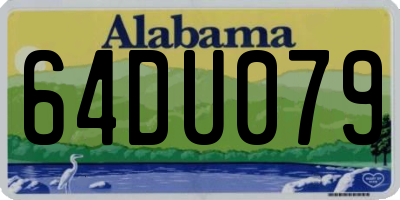 AL license plate 64DU079