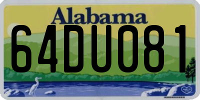 AL license plate 64DU081