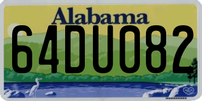 AL license plate 64DU082