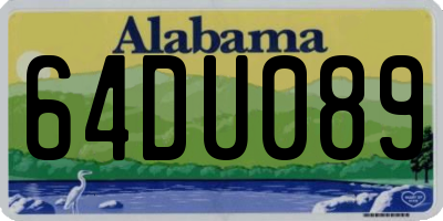 AL license plate 64DU089