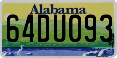 AL license plate 64DU093