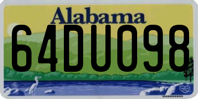 AL license plate 64DU098