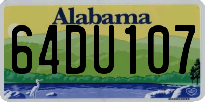 AL license plate 64DU107