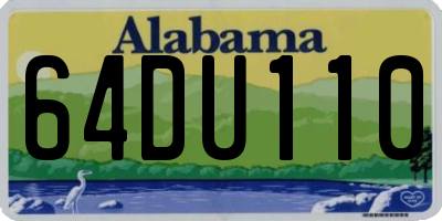 AL license plate 64DU110
