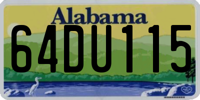 AL license plate 64DU115