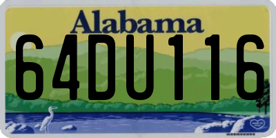 AL license plate 64DU116