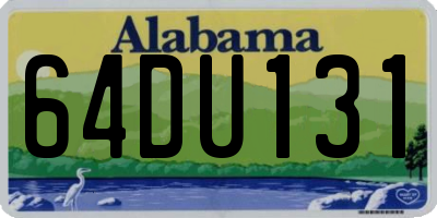 AL license plate 64DU131