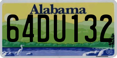 AL license plate 64DU132