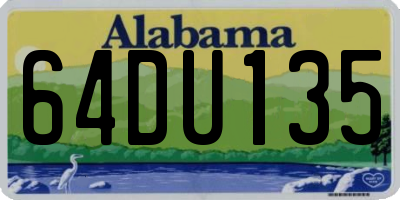 AL license plate 64DU135