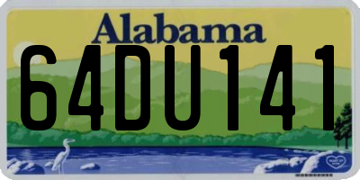 AL license plate 64DU141