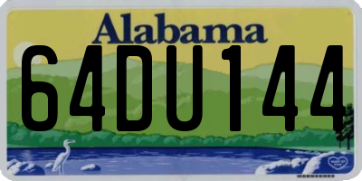 AL license plate 64DU144