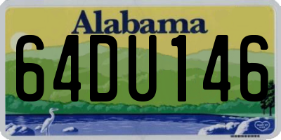 AL license plate 64DU146