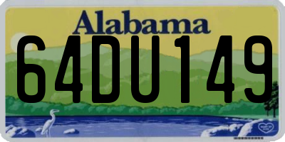 AL license plate 64DU149