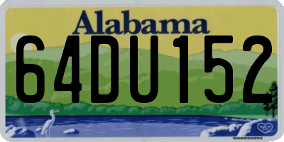 AL license plate 64DU152