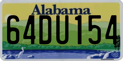 AL license plate 64DU154