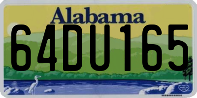 AL license plate 64DU165