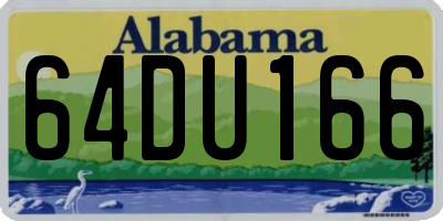 AL license plate 64DU166