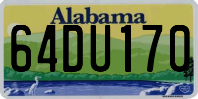 AL license plate 64DU170
