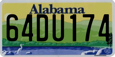 AL license plate 64DU174