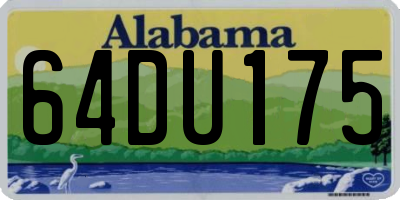 AL license plate 64DU175