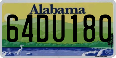 AL license plate 64DU180