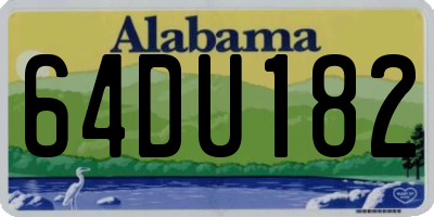 AL license plate 64DU182