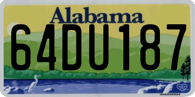 AL license plate 64DU187
