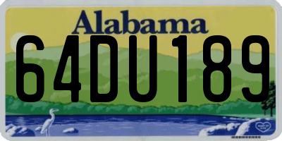 AL license plate 64DU189