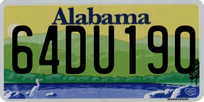 AL license plate 64DU190