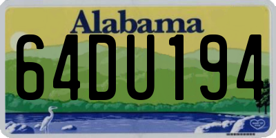 AL license plate 64DU194