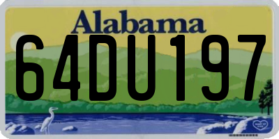 AL license plate 64DU197