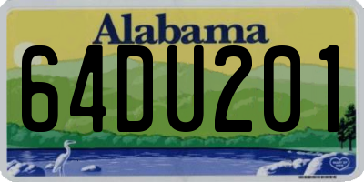AL license plate 64DU201