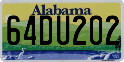 AL license plate 64DU202
