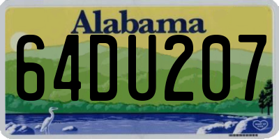 AL license plate 64DU207