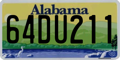 AL license plate 64DU211